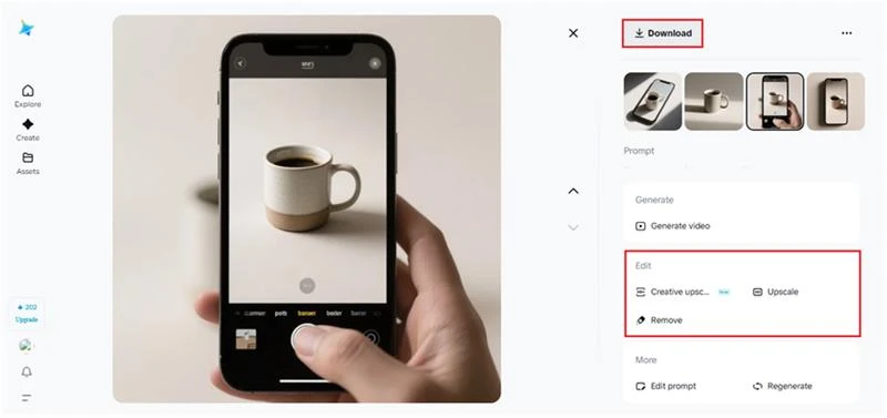 Customise and download